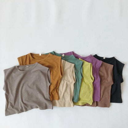 -キッズ ノースリーブ Tシャツ - mamahalo shop - タンクトップ・キャミソール・ノースリーブトップス -  べビー服 - 子供服 - 男の子 - 女の子