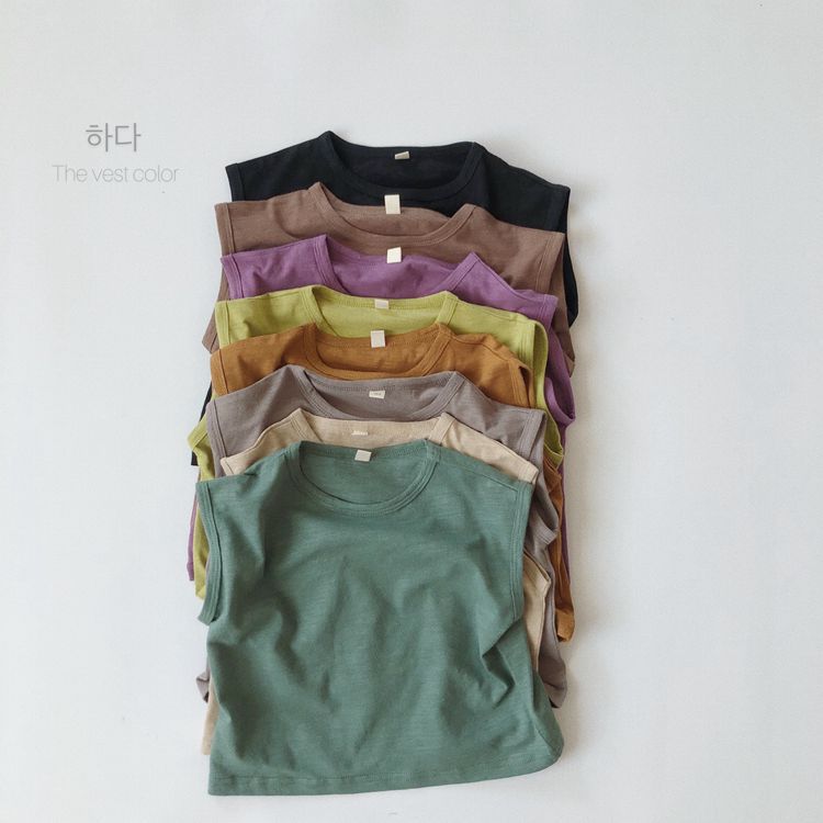 -キッズ ノースリーブ Tシャツ - mamahalo shop - タンクトップ・キャミソール・ノースリーブトップス -  べビー服 - 子供服 - 男の子 - 女の子