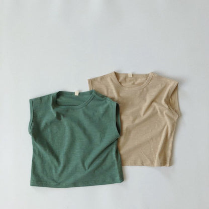 -キッズ ノースリーブ Tシャツ - mamahalo shop - タンクトップ・キャミソール・ノースリーブトップス -  べビー服 - 子供服 - 男の子 - 女の子