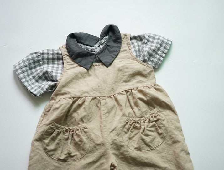 -キッズ ノースリーブ ジャンプスーツ 48918234 - mamahalo shop - ノースリーブジャンプスーツ -  べビー服 - 子供服 - 男の子 - 女の子