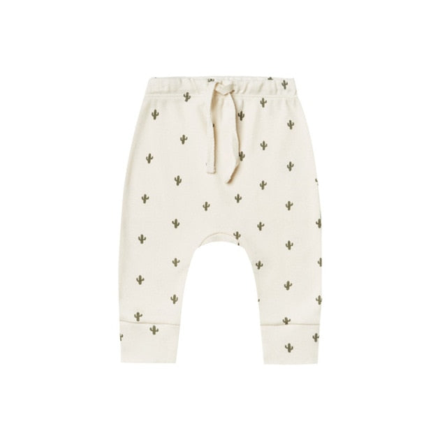 -ベビー 長袖 ロンパース パンツ サボテン 月 ボーダー 無地【mh0000149】 - mamahalo shop - 長袖ロンパース -  べビー服 - 子供服 - 男の子 - 女の子