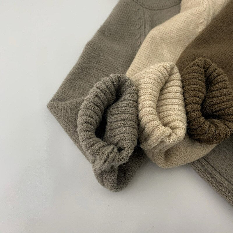 -キッズ ニット シンプル タートルネック セーター トップス【mh0000157】 - mamahalo shop - ニット・セーター -  べビー服 - 子供服 - 男の子 - 女の子