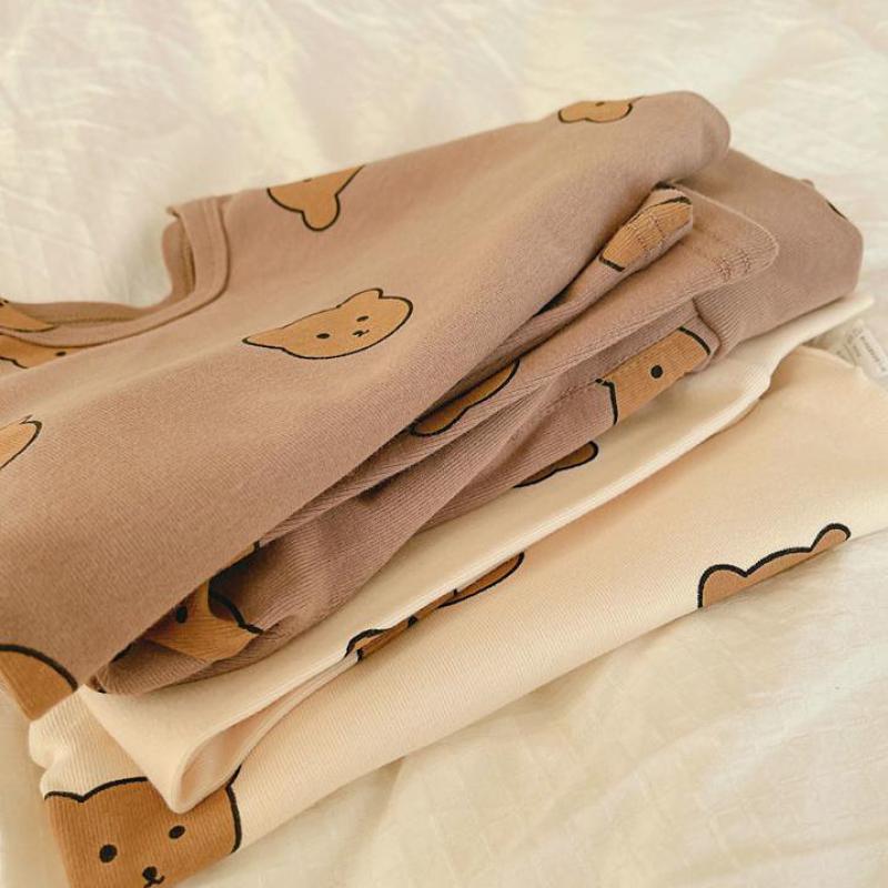 -ベビー キッズ セットアップ くま ベア パジャマ【mh0000161】 - mamahalo shop - 長袖パジャマ -  べビー服 - 子供服 - 男の子 - 女の子