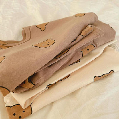 -ベビー キッズ セットアップ くま ベア パジャマ【mh0000161】 - mamahalo shop - 長袖パジャマ -  べビー服 - 子供服 - 男の子 - 女の子