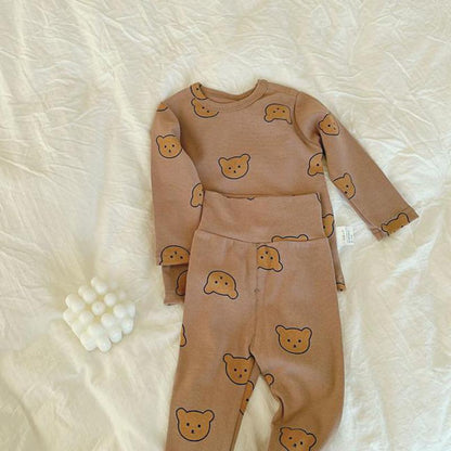 -ベビー キッズ セットアップ くま ベア パジャマ【mh0000161】 - mamahalo shop - 長袖パジャマ -  べビー服 - 子供服 - 男の子 - 女の子