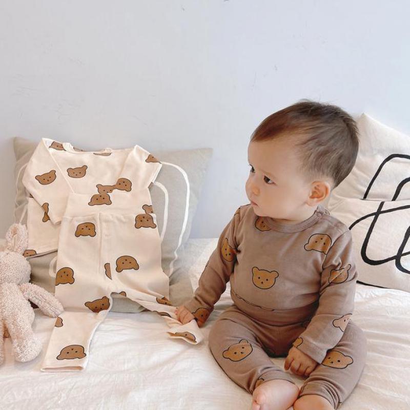 -ベビー キッズ セットアップ くま ベア パジャマ【mh0000161】 - mamahalo shop - 長袖パジャマ -  べビー服 - 子供服 - 男の子 - 女の子