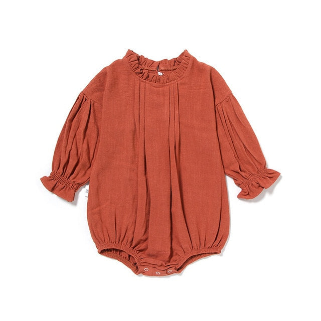 -ベビー コットンリネン ノースリーブ ロンパース - mamahalo shop - ノースリーブロンパース -  べビー服 - 子供服 - 男の子 - 女の子