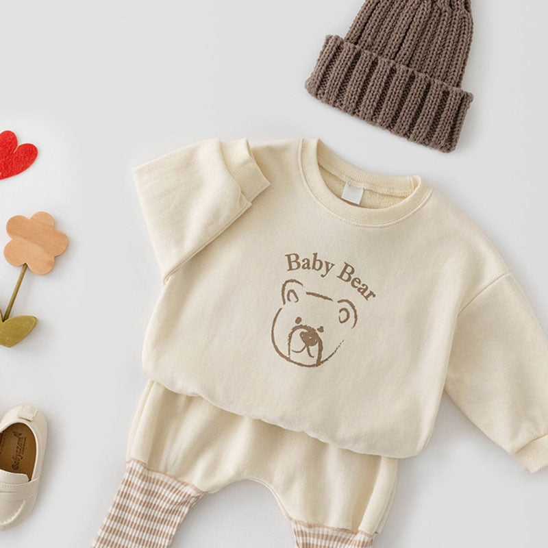 -ベビー キッズ くま ベア セットアップ トップス パンツ【mh0000182】 - mamahalo shop - 長袖セットアップ -  べビー服 - 子供服 - 男の子 - 女の子