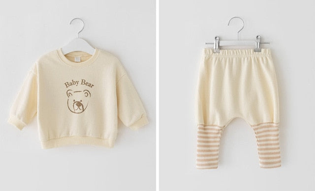 -ベビー キッズ くま ベア セットアップ トップス パンツ【mh0000182】 - mamahalo shop - 長袖セットアップ -  べビー服 - 子供服 - 男の子 - 女の子