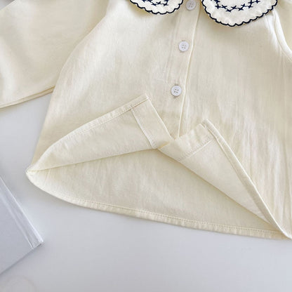 -ベビー サスペンダー ロンパース 丸襟 ブラウス【mh0000575】 - mamahalo shop - ノースリーブロンパース -  べビー服 - 子供服 - 男の子 - 女の子