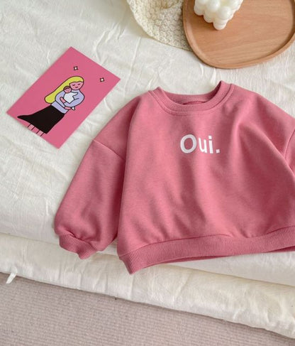 -ベビー レター ロゴ 長袖 スウェット トップス【mh0000582】 - mamahalo shop - 長袖Tシャツ -  べビー服 - 子供服 - 男の子 - 女の子