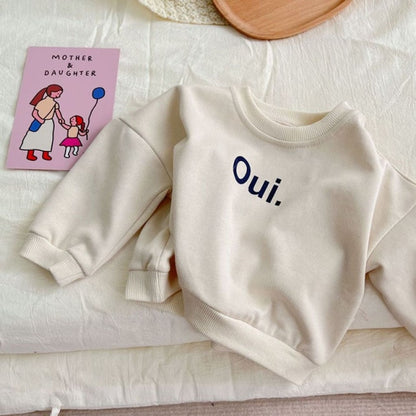 -ベビー レター ロゴ 長袖 スウェット トップス【mh0000582】 - mamahalo shop - 長袖Tシャツ -  べビー服 - 子供服 - 男の子 - 女の子