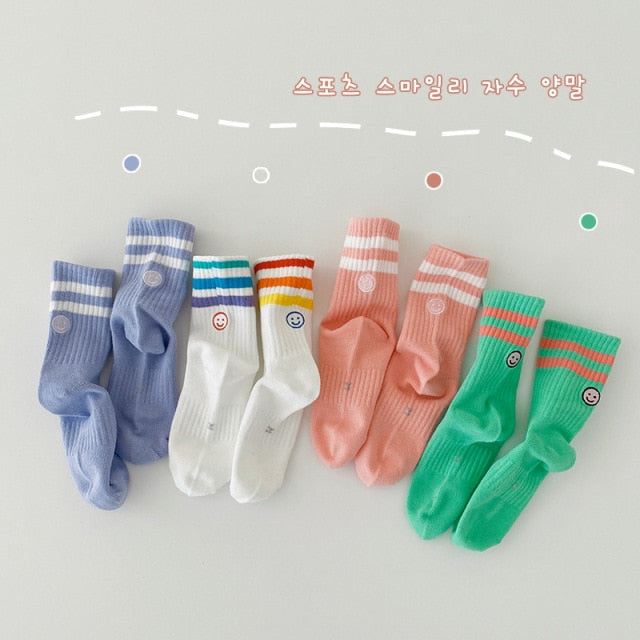 -ベビー キッズ アルファベット ソックス 靴下 4足セット - mamahalo shop - ベビー用靴下・タイツ -  べビー服 - 子供服 - 男の子 - 女の子