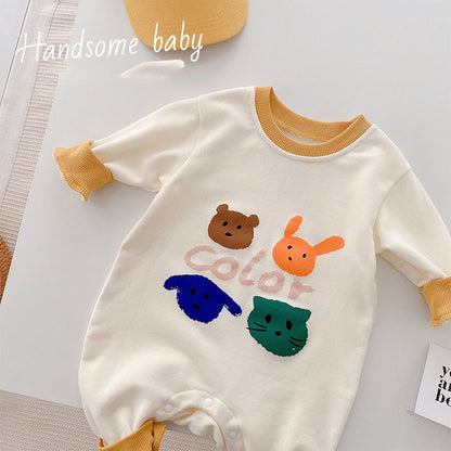 -☺︎ ベビー アニマル ロンパース - mamahalo shop - 長袖ロンパース -  べビー服 - 子供服 - 男の子 - 女の子