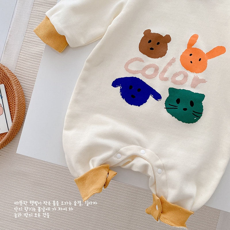 -☺︎ ベビー アニマル ロンパース - mamahalo shop - 長袖ロンパース -  べビー服 - 子供服 - 男の子 - 女の子