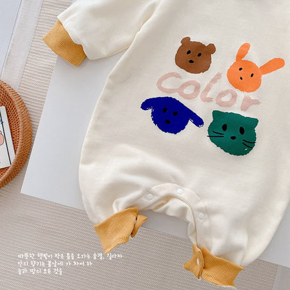 -☺︎ ベビー アニマル ロンパース - mamahalo shop - 長袖ロンパース -  べビー服 - 子供服 - 男の子 - 女の子