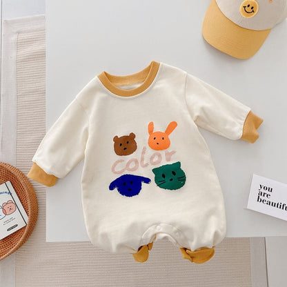 -☺︎ ベビー アニマル ロンパース - mamahalo shop - 長袖ロンパース -  べビー服 - 子供服 - 男の子 - 女の子