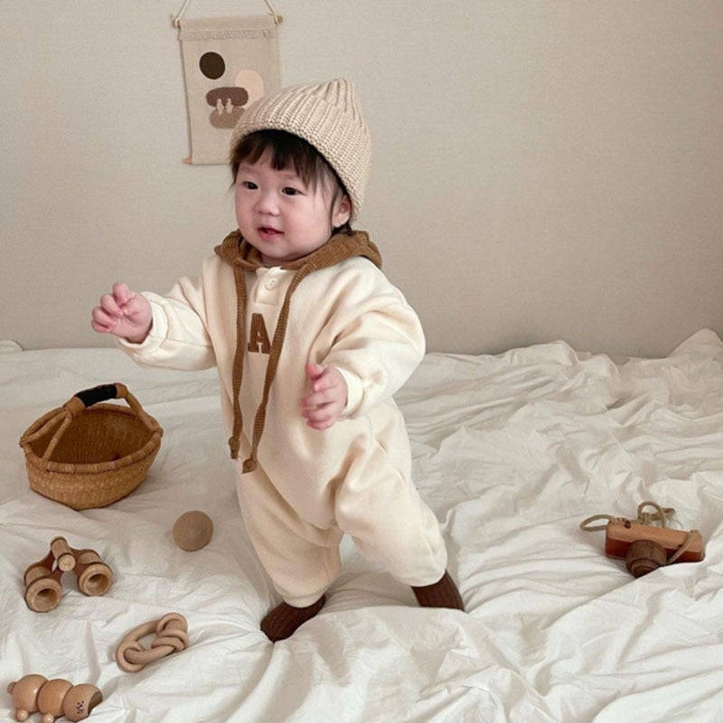 -ベビー レーター 刺繍 ロンパース ジャンプスーツ - mamahalo shop - 長袖ロンパース -  べビー服 - 子供服 - 男の子 - 女の子