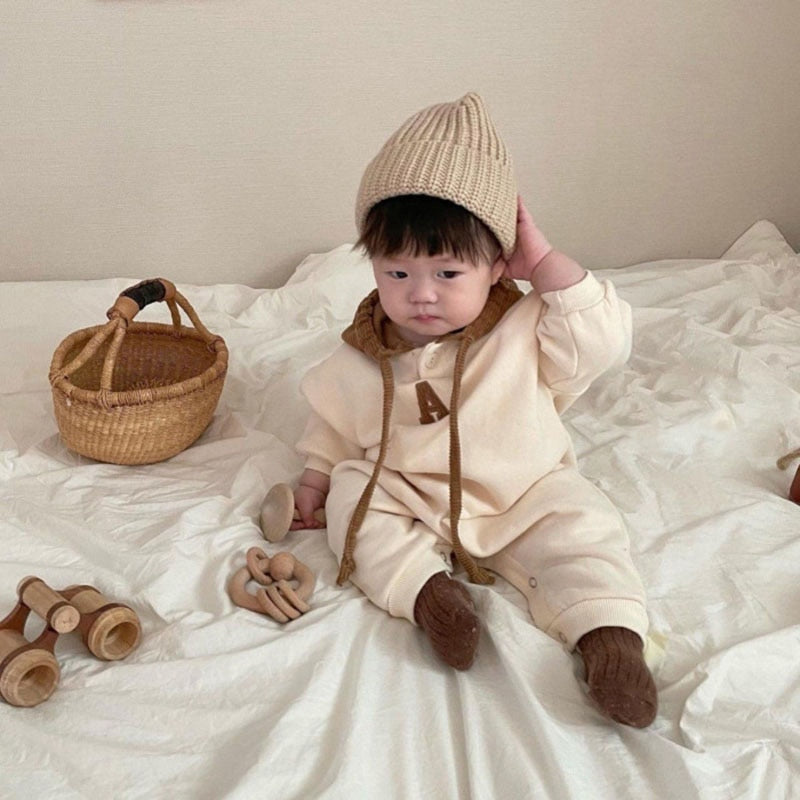 -ベビー レーター 刺繍 ロンパース ジャンプスーツ - mamahalo shop - 長袖ロンパース -  べビー服 - 子供服 - 男の子 - 女の子