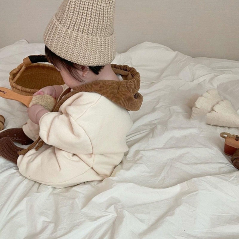 -ベビー レーター 刺繍 ロンパース ジャンプスーツ - mamahalo shop - 長袖ロンパース -  べビー服 - 子供服 - 男の子 - 女の子