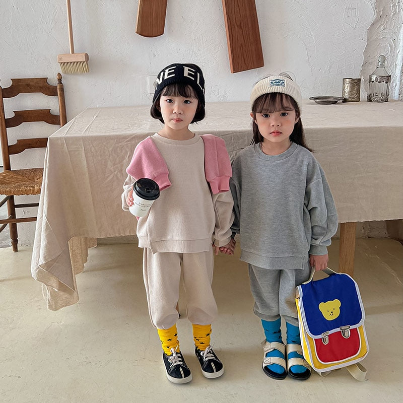 -キッズ セットアップ 長袖 スウェット トップス パンツ - mamahalo shop - 長袖セットアップ -  べビー服 - 子供服 - 男の子 - 女の子