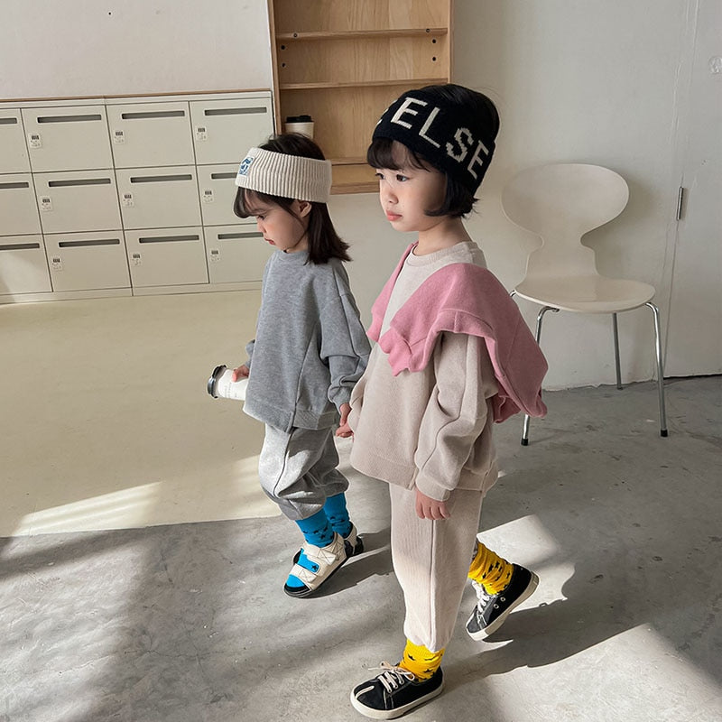 -キッズ セットアップ 長袖 スウェット トップス パンツ - mamahalo shop - 長袖セットアップ -  べビー服 - 子供服 - 男の子 - 女の子