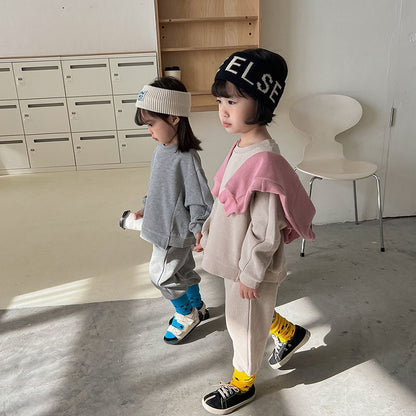-キッズ セットアップ 長袖 スウェット トップス パンツ - mamahalo shop - 長袖セットアップ -  べビー服 - 子供服 - 男の子 - 女の子