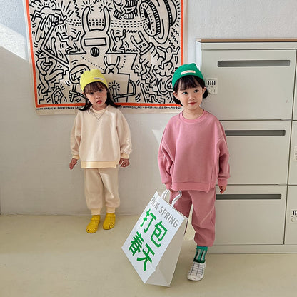 -キッズ セットアップ 長袖 スウェット トップス パンツ - mamahalo shop - 長袖セットアップ -  べビー服 - 子供服 - 男の子 - 女の子