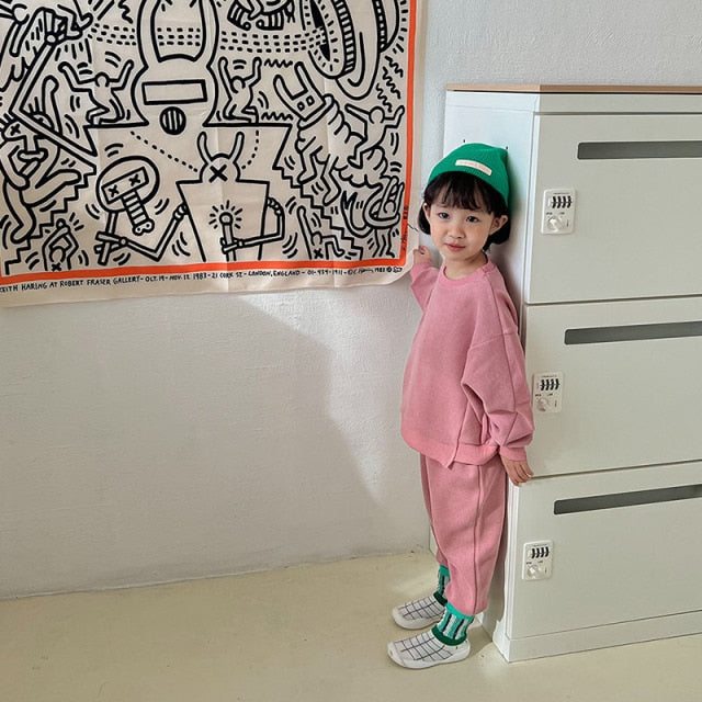 -キッズ セットアップ 長袖 スウェット トップス パンツ - mamahalo shop - 長袖セットアップ -  べビー服 - 子供服 - 男の子 - 女の子