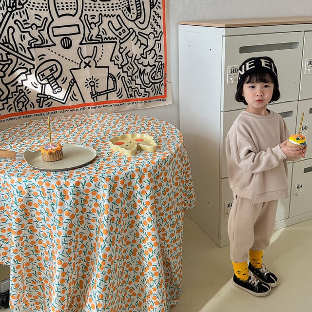 -キッズ セットアップ 長袖 スウェット トップス パンツ - mamahalo shop - 長袖セットアップ -  べビー服 - 子供服 - 男の子 - 女の子