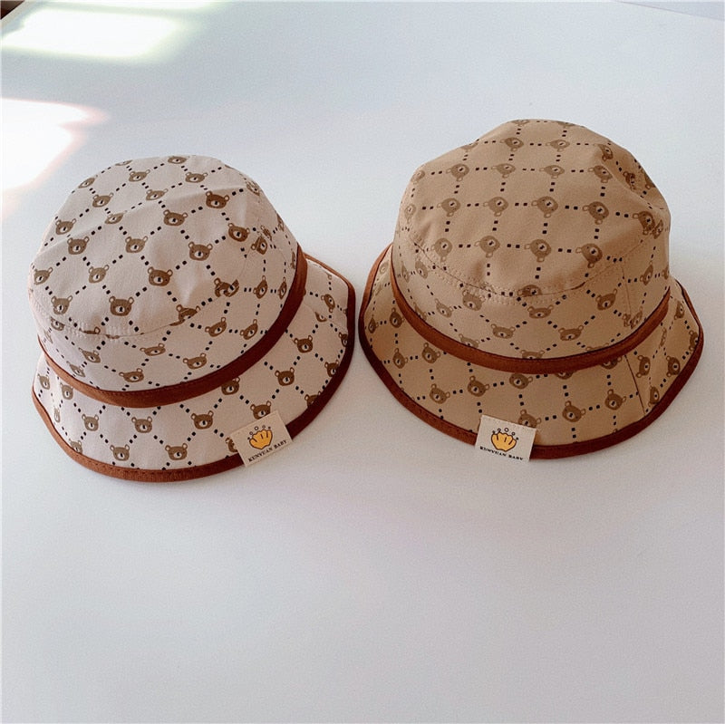 -キッズ くま ベア バケット ハット 帽子 - mamahalo shop - ベビー用帽子 -  べビー服 - 子供服 - 男の子 - 女の子