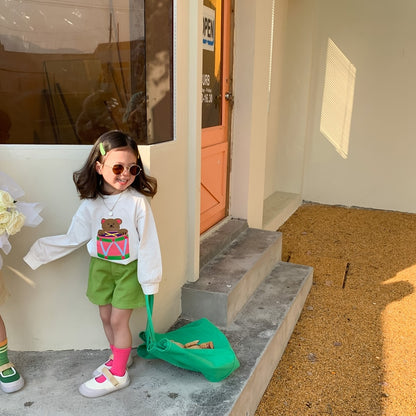 -☺︎ キッズ くま ベア 長袖 トップス - mamahalo shop - 長袖Tシャツ -  べビー服 - 子供服 - 男の子 - 女の子