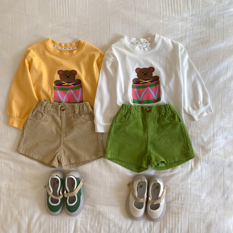 -☺︎ キッズ くま ベア 長袖 トップス - mamahalo shop - 長袖Tシャツ -  べビー服 - 子供服 - 男の子 - 女の子