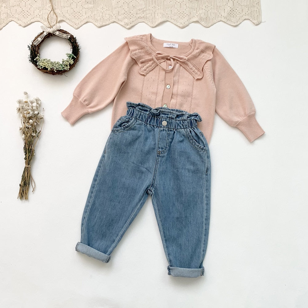 -キッズ レース ニット フリル カーディガン 50243549 - mamahalo shop - カーディガン・パーカー -  べビー服 - 子供服 - 男の子 - 女の子