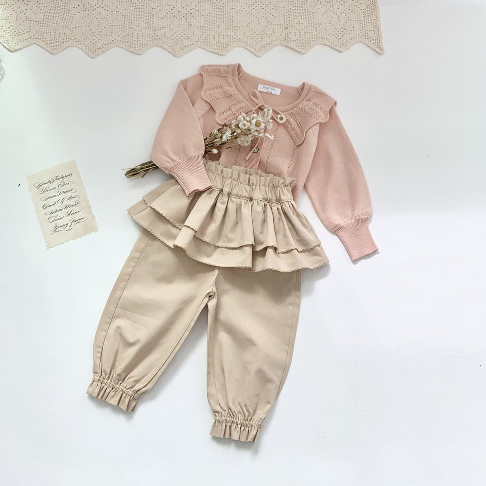 -キッズ レース ニット フリル カーディガン 50243549 - mamahalo shop - カーディガン・パーカー -  べビー服 - 子供服 - 男の子 - 女の子