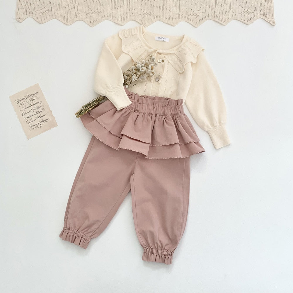 -キッズ レース ニット フリル カーディガン 50243549 - mamahalo shop - カーディガン・パーカー -  べビー服 - 子供服 - 男の子 - 女の子