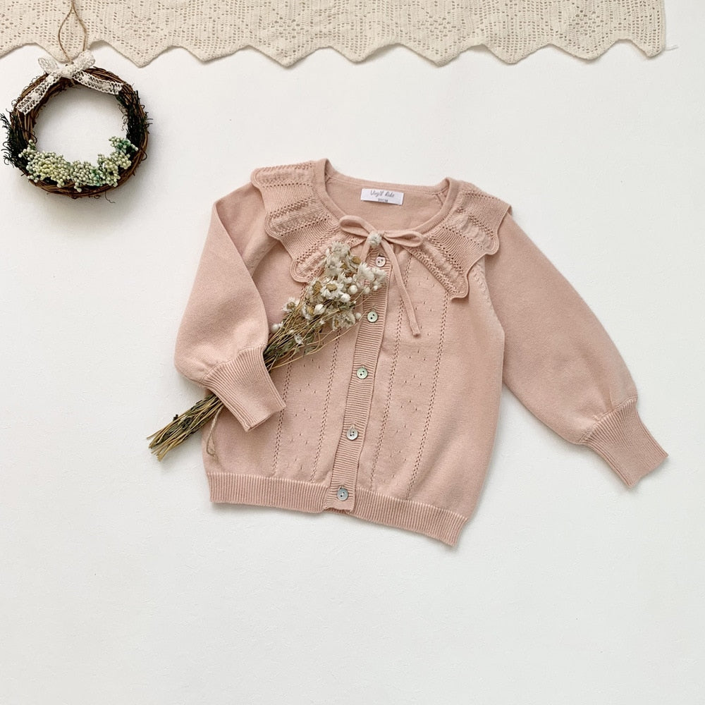 -キッズ レース ニット フリル カーディガン 50243549 - mamahalo shop - カーディガン・パーカー -  べビー服 - 子供服 - 男の子 - 女の子