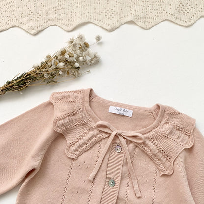 -キッズ レース ニット フリル カーディガン 50243549 - mamahalo shop - カーディガン・パーカー -  べビー服 - 子供服 - 男の子 - 女の子