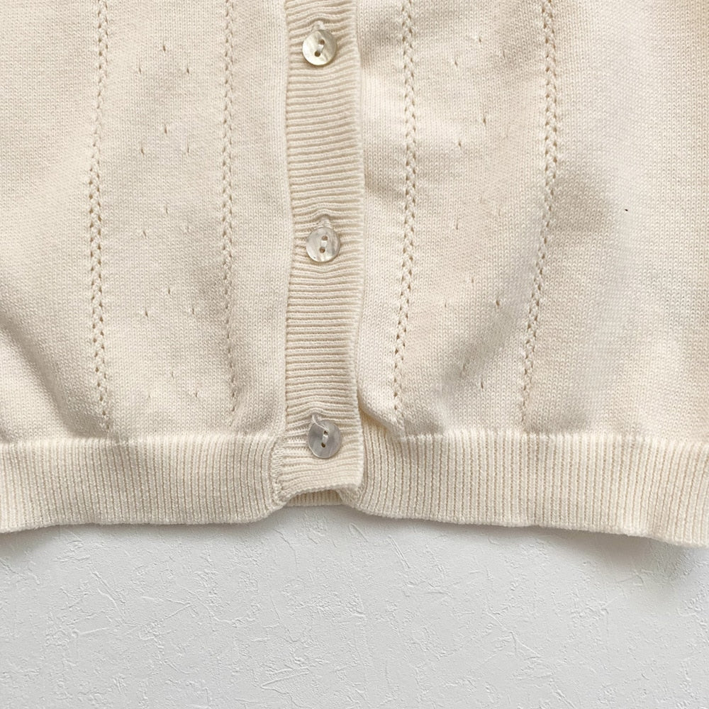 -キッズ レース ニット フリル カーディガン 50243549 - mamahalo shop - カーディガン・パーカー -  べビー服 - 子供服 - 男の子 - 女の子