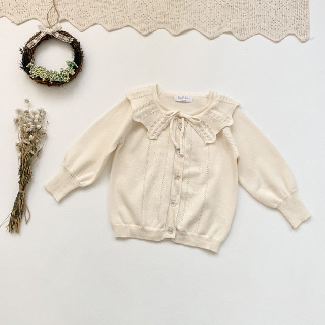 -キッズ レース ニット フリル カーディガン 50243549 - mamahalo shop - カーディガン・パーカー -  べビー服 - 子供服 - 男の子 - 女の子