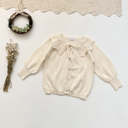 -キッズ レース ニット フリル カーディガン 50243549 - mamahalo shop - カーディガン・パーカー -  べビー服 - 子供服 - 男の子 - 女の子