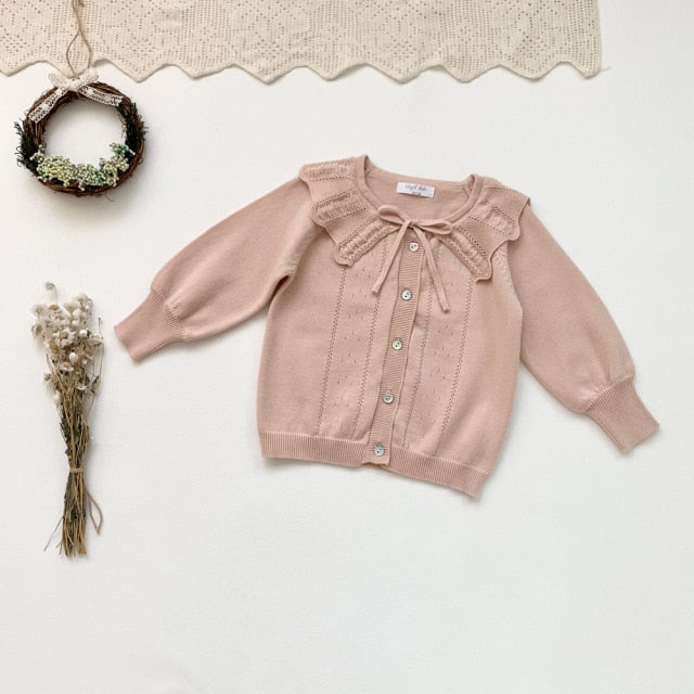 -キッズ レース ニット フリル カーディガン 50243549 - mamahalo shop - カーディガン・パーカー -  べビー服 - 子供服 - 男の子 - 女の子