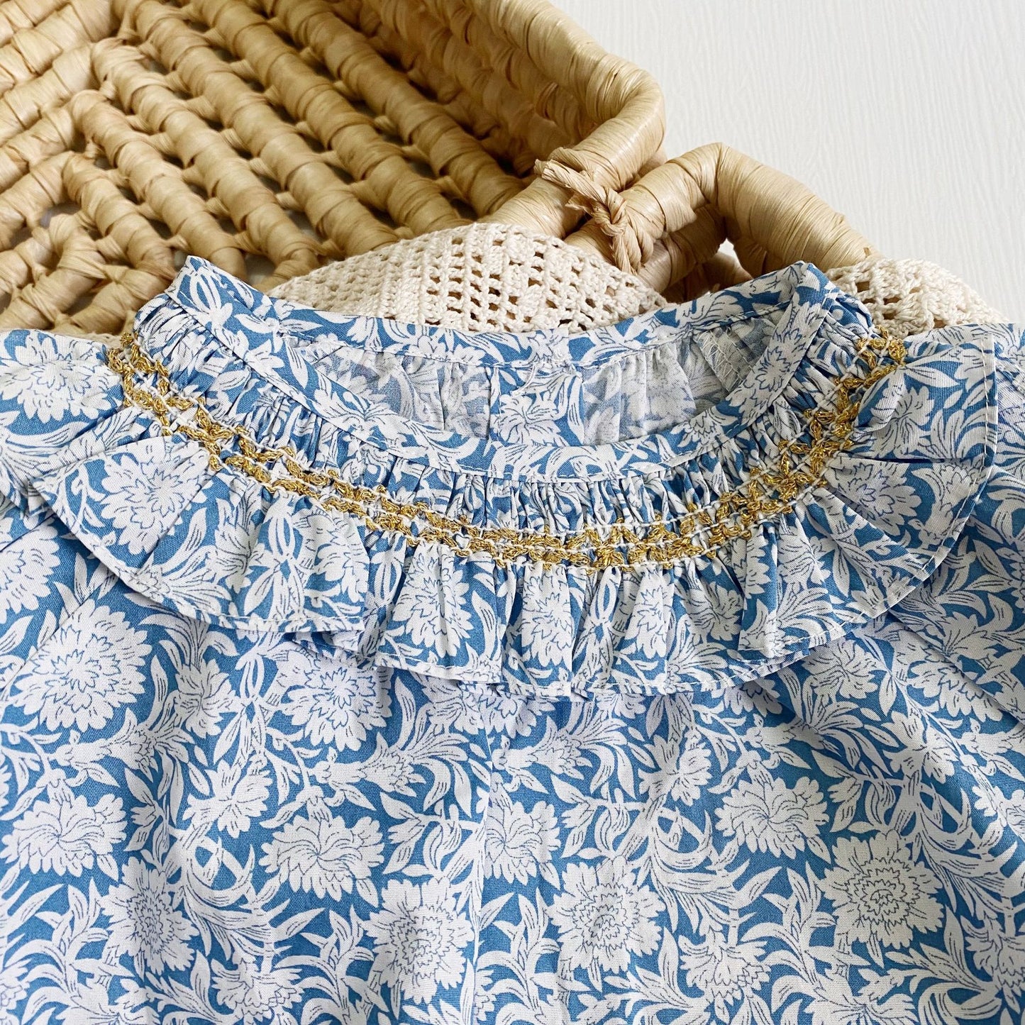 -キッズ フラワー 長袖ブラウス トップス - mamahalo shop - 長袖シャツ・ブラウス -  べビー服 - 子供服 - 男の子 - 女の子