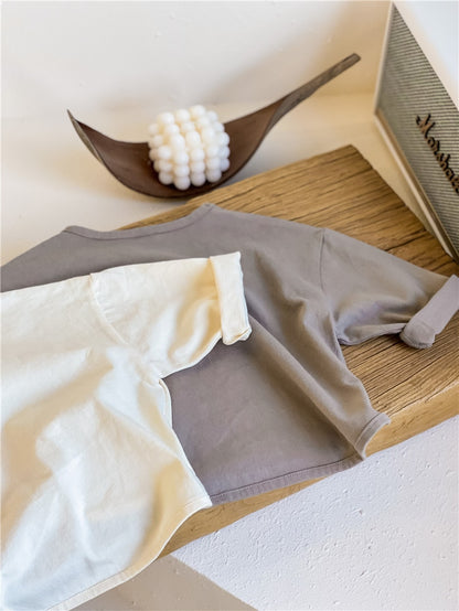 -キッズ ショートケーキ Tシャツ - mamahalo shop - 長袖Tシャツ -  べビー服 - 子供服 - 男の子 - 女の子