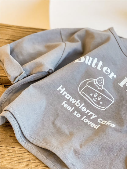 -キッズ ショートケーキ Tシャツ - mamahalo shop - 長袖Tシャツ -  べビー服 - 子供服 - 男の子 - 女の子