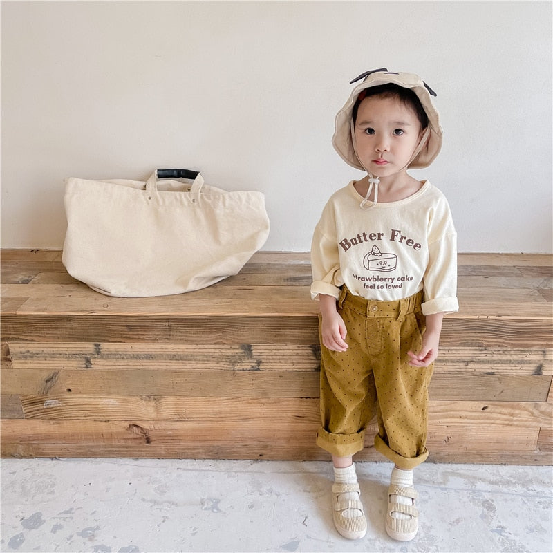 -キッズ ショートケーキ Tシャツ - mamahalo shop - 長袖Tシャツ -  べビー服 - 子供服 - 男の子 - 女の子