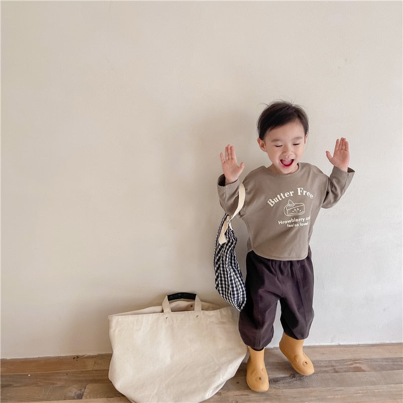 -キッズ ショートケーキ Tシャツ - mamahalo shop - 長袖Tシャツ -  べビー服 - 子供服 - 男の子 - 女の子