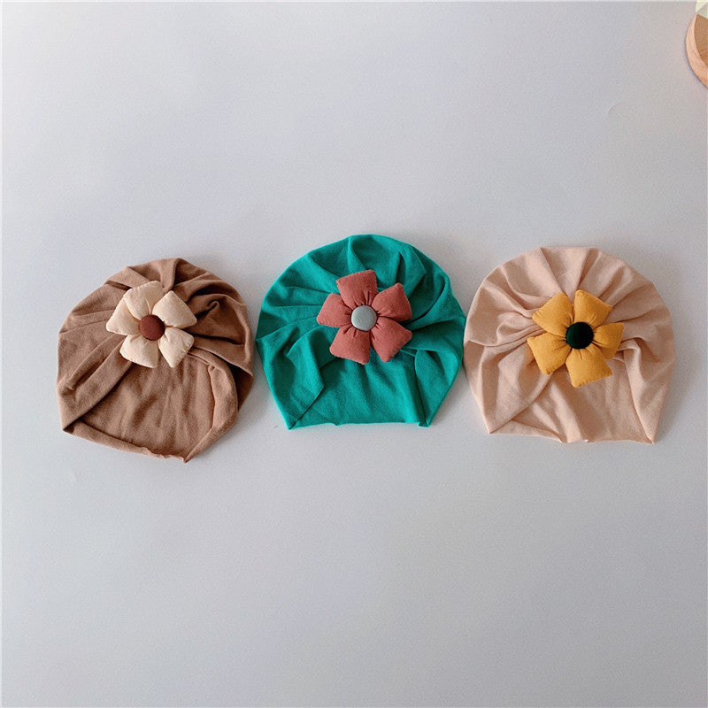 -ベビー フラワー キャップ ターバンハット 帽子【mh0000699】 - mamahalo shop - ベビー用帽子 -  べビー服 - 子供服 - 男の子 - 女の子