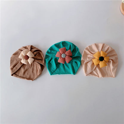 -ベビー フラワー キャップ ターバンハット 帽子【mh0000699】 - mamahalo shop - ベビー用帽子 -  べビー服 - 子供服 - 男の子 - 女の子