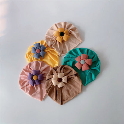 -ベビー フラワー キャップ ターバンハット 帽子【mh0000699】 - mamahalo shop - ベビー用帽子 -  べビー服 - 子供服 - 男の子 - 女の子